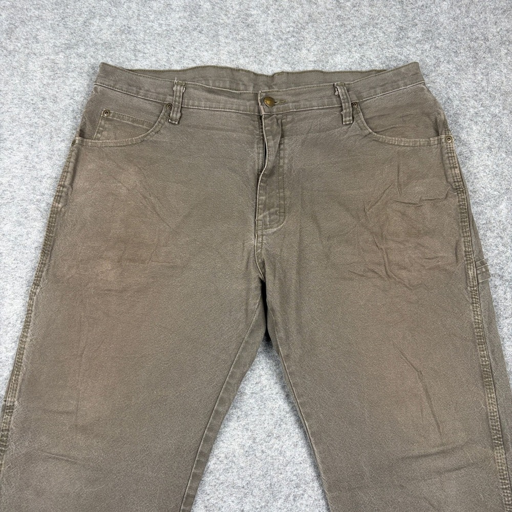 Dickies Carpenter Pants Mens 36x34 Brown Duck Canvas Workwear Utility Outdoors